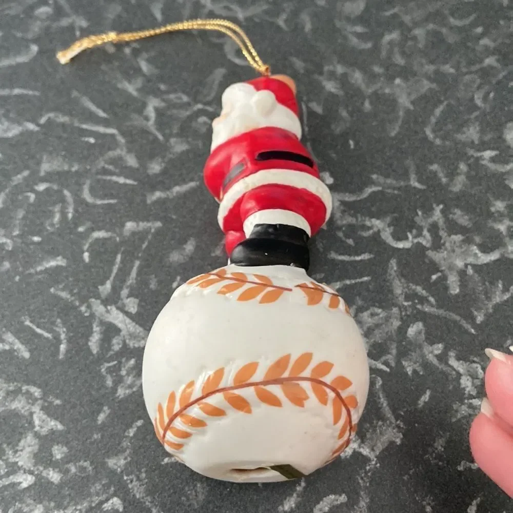 🍭6/$30 Santa Baseball Christmas Ornament